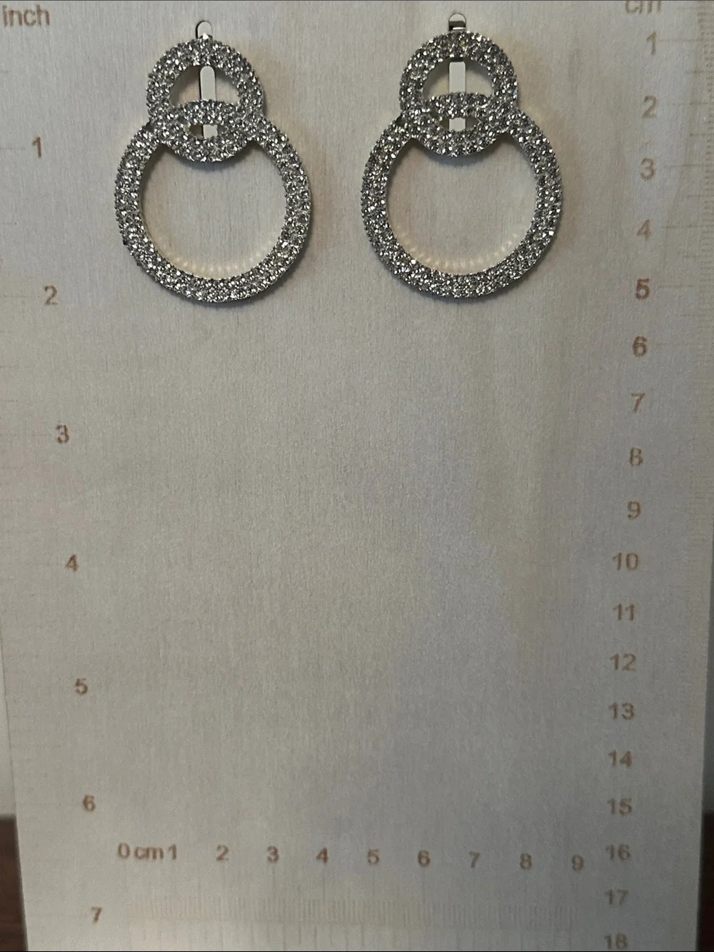 Silver Crystal Interlocking Circle Earrings - Women's Jewelry
